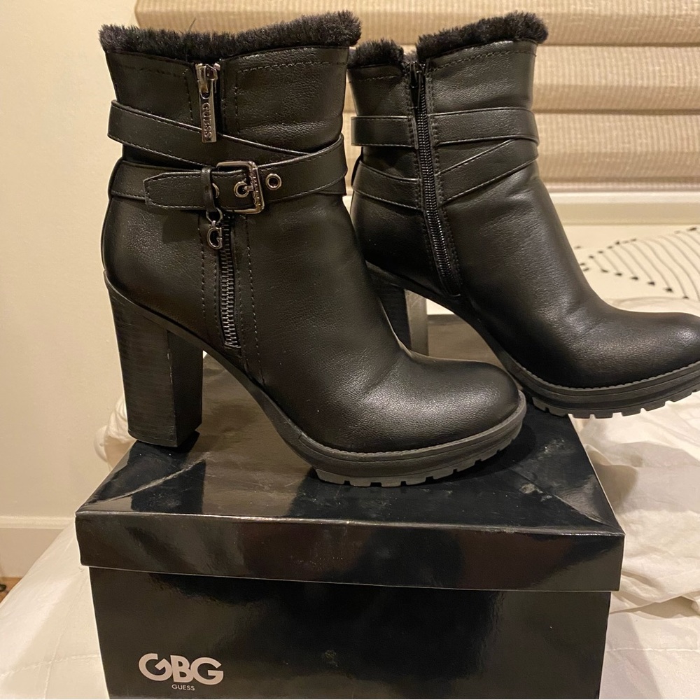 Black Heel Guess Boots